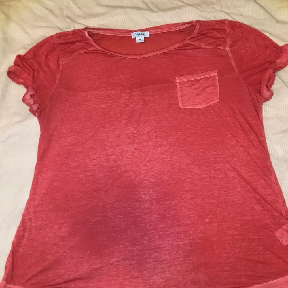 Pink light airy tee.